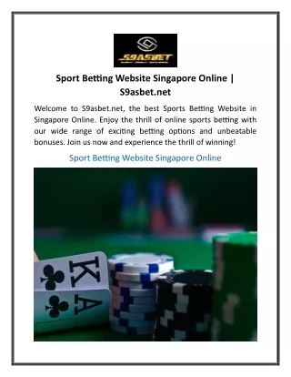 Sport Betting Website Singapore Online