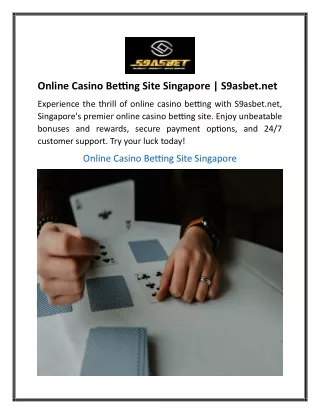 Online Casino Betting Site Singapore