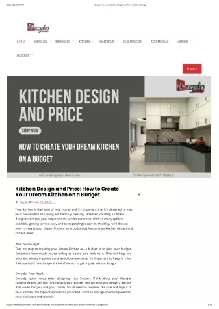 Kitchen Design and Price: How to Create Your Dream Kitchen on a Budget