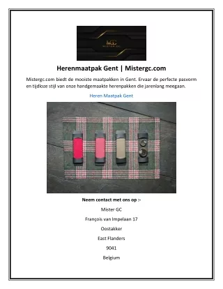 Herenmaatpak Gent  Mistergc.com