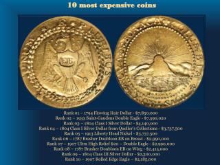 10 most expensive coins