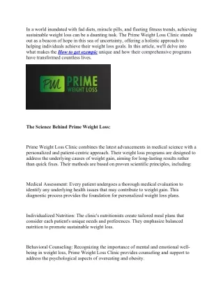 PrimeWeightLossClinicsPrescriptionforSuccess