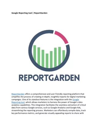 Google Reporting tool
