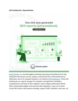 SEO Dashboards