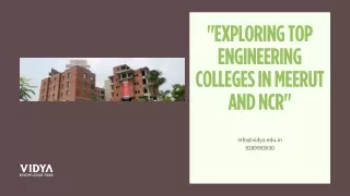 Exploring Top Engineering Colleges in Meerut and NCR