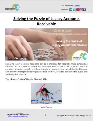 Solving the Puzzle of Legacy Accounts Receivable