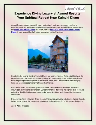 hotels near Kainchi Dham