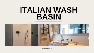 10 Benefits About Italian Wash Basins - Fima