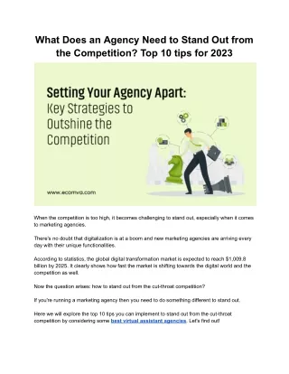 What Does an Agency Need to Stand Out from the Competition_ Top 10 tips for 2023