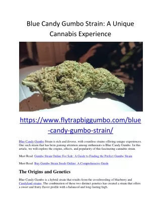 Blue Candy Gumbo Strain