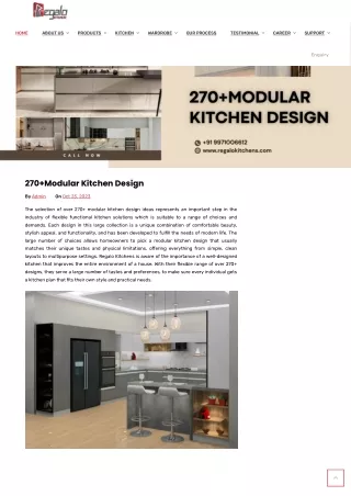 270  Unique Modular Kitchen Designs - Regalo Kitchens