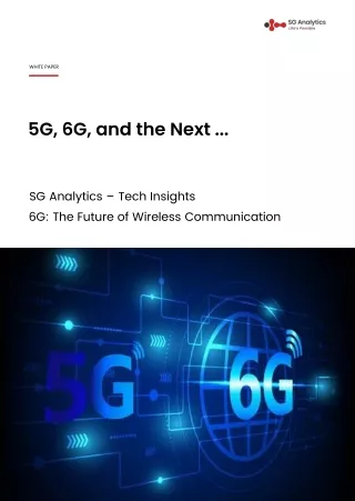 5G, 6G, and the Future of Wireless Communication | SG Analytics