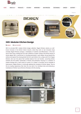 240  Modular Kitchen Design - Regalo Kitchens