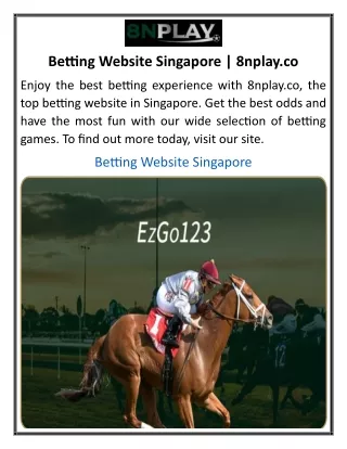 Betting Website Singapore 8nplay.co