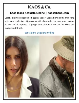 Kaos Jeans Acquista Online Kaosalbano