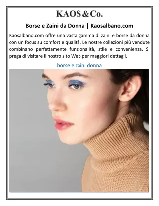 Borse e Zaini da Donna Kaosalbano