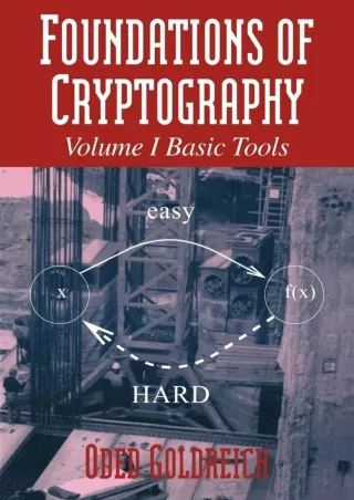 DOWNLOAD/PDF PDF_  Foundations of Cryptography: Volume 1, Basic Tools download