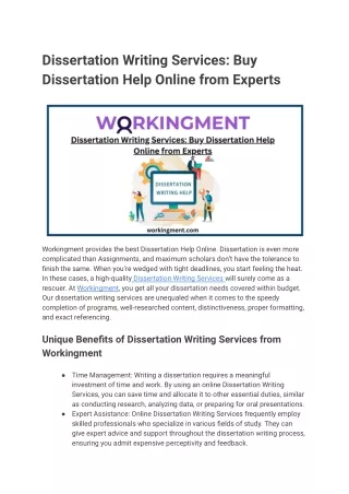 Dissertation Writing Services: Buy Dissertation Help Online from Experts