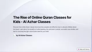 The Rise of Online Quran Classes for Kids