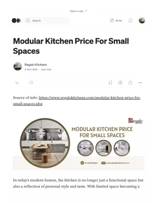 Modular Kitchen Price For Small Spaces