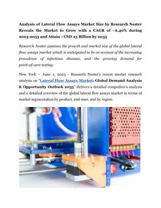 Lateral Flow Assays Market