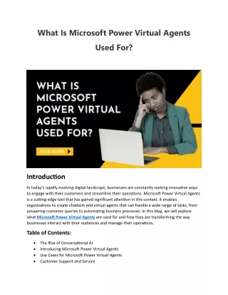 What Is Microsoft Power Virtual Agents