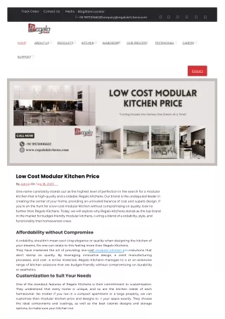 Low Cost Modular Kitchen Price