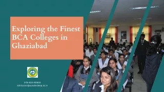 Exploring the Finest BCA Colleges in Ghaziabad