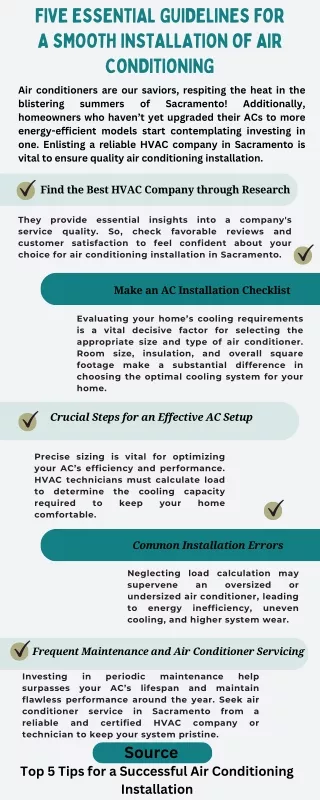 Five Essential Guidelines for a Smooth Installation of Air Conditioning