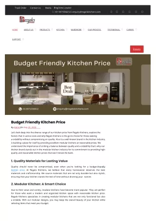 Budget Friendly Kitchen Price