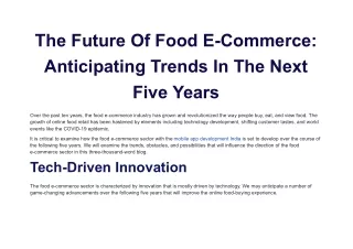 The Future Of Food E-Commerce_ Anticipating Trends In The Next Five Years