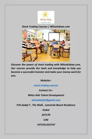 Stock Trading Courses  Whizzkidsae