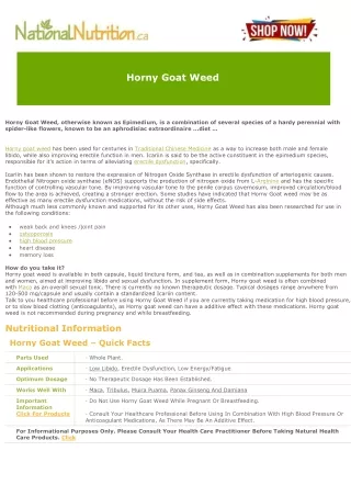 Horny Goat Weed