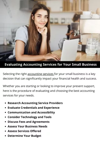 Evaluating Accounting Services for Your Small Business