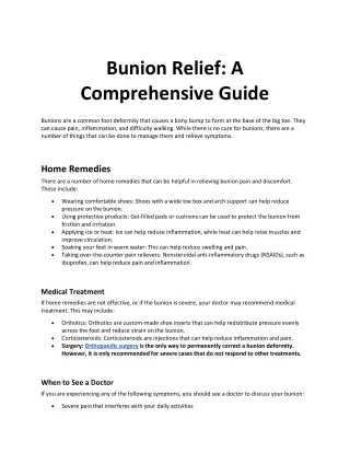 Bunion Relief Orthopaedic Specialist Singapore