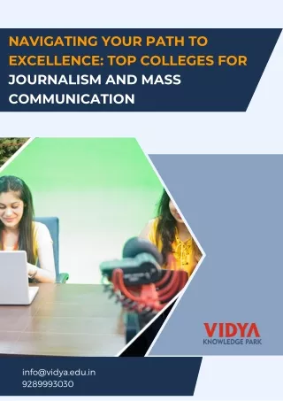 Navigating Your Path to Excellence Top Colleges for Journalism and Mass Communication