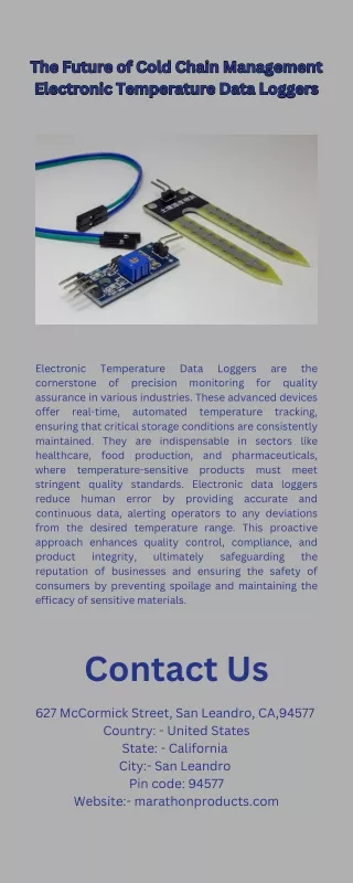 The Future of Cold Chain Management Electronic Temperature