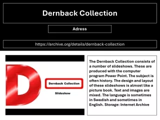 Kategorier Dernback Collection.