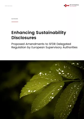 Enhancing Sustainability Disclosures