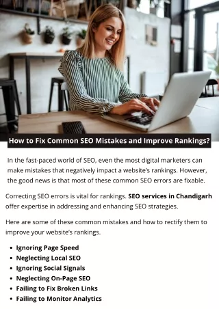 How to Fix Common SEO Mistakes and Improve Rankings?