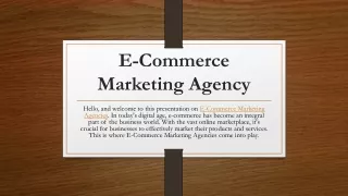 Elevate Your E-Commerce Game with Our Marketing Experts