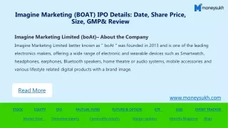 Imagine Marketing (BOAT) IPO Details: Date, Share Price, Size, GMP & Review