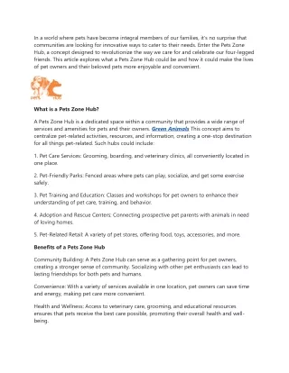 DiscoveringtheBenefitsofaPetsZoneHub