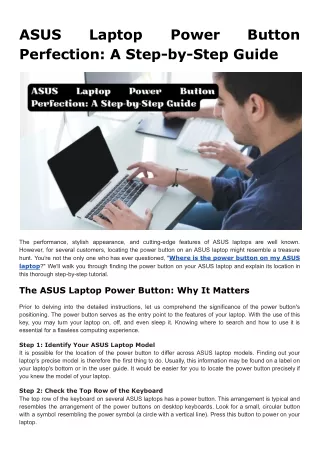 ASUS Laptop Power Button Perfection_ A Step-by-Step Guide