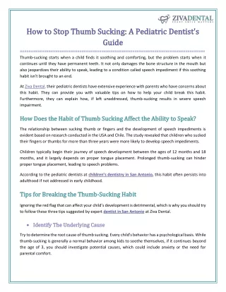 How to Stop Thumb Sucking- A Pediatric Dentist's Guide.docx