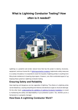 What is a Lightning Conductor Testing_ How Often is It Needed