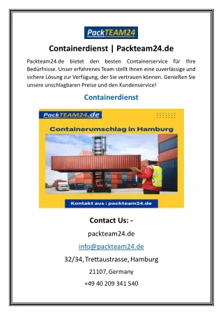 Containerdienst