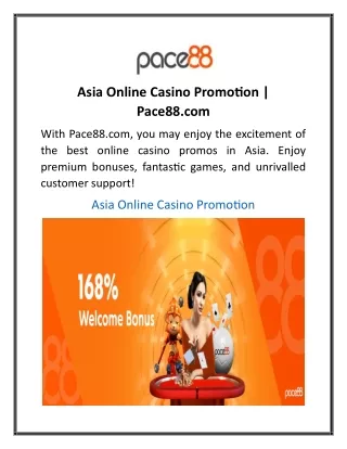 Asia Online Casino Promotion