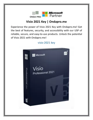 Visio 2021 Key  Ondapro.me