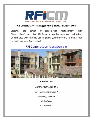 Rfi Construction Management | Blacksmithsoft.com